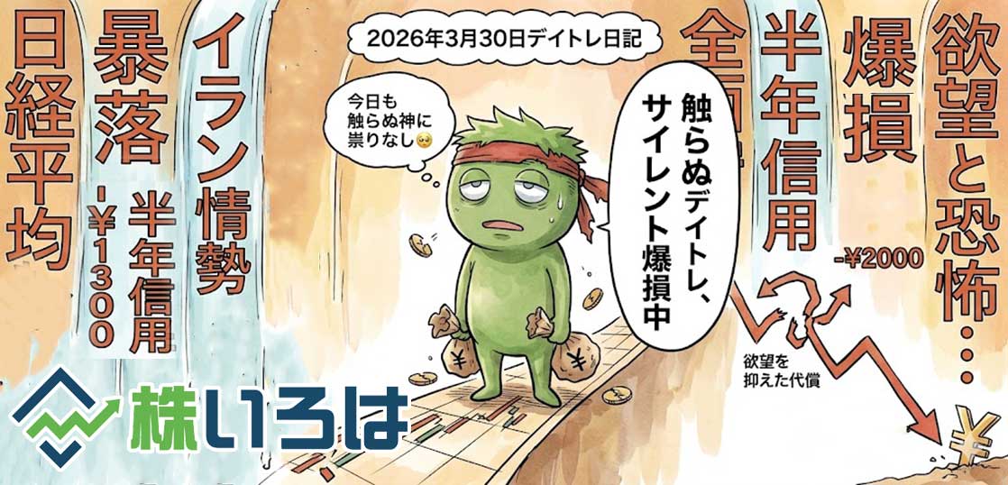 【デイトレ日記】休むも相場