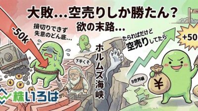 【デイトレブログ】ホルムズ海峡の呪い。デイトレは空売りしか勝たん？