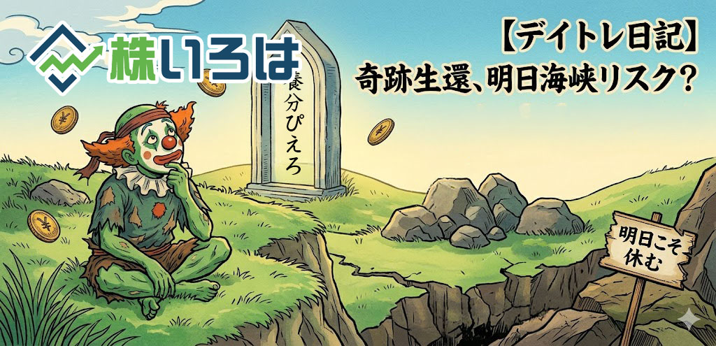 【デイトレ日記】停戦は嘘！？ホルムズ海峡閉鎖で再び暗雲。売った銘柄が上がる「利確の呪い」